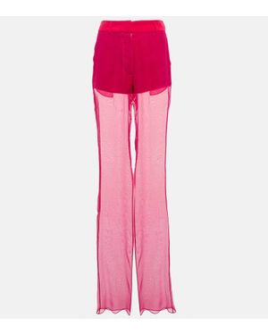 Nensi Dojaka Pantalones anchos de tiro medio - Rosa