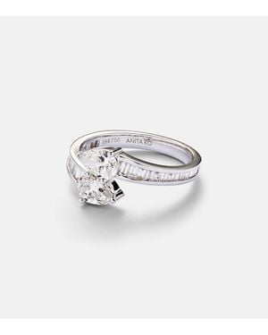 Anita Ko Saturn 18Kt Ring With Diamonds - White