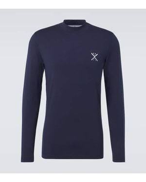 Brunello Cucinelli Ski-Baselayer Aus Seide - Blau