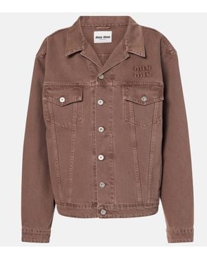 Miu Miu Denim Jacket - Brown