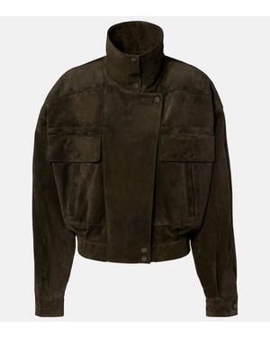 Saint Laurent Chaqueta De Ante - Verde