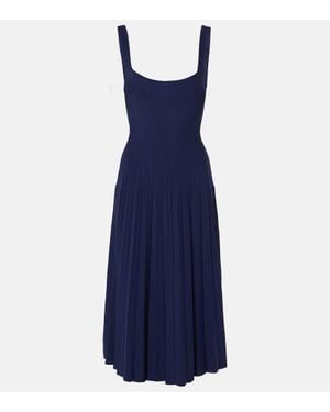STAUD Midikleid Ellison Aus Strick - Blau