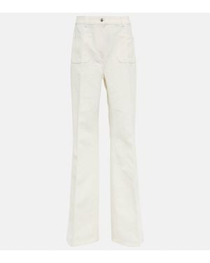 Loro Piana Danbeth Straight Cotton And Linen Trousers - White