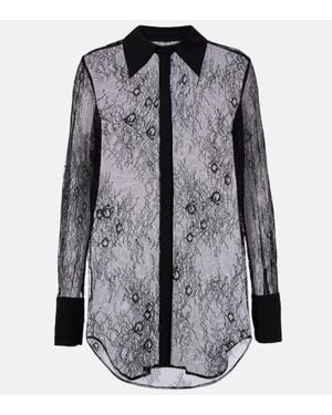 Bananhot Allen Floral Lace Shirt - Grey