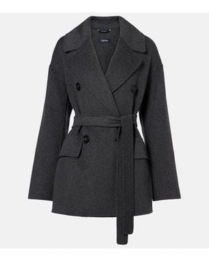 Max Mara Mantel Ornella Aus Schurwolle - Schwarz