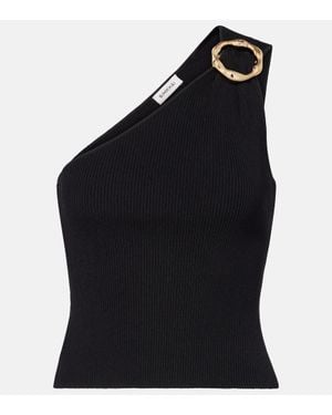 Jonathan Simkhai One-Shoulder-Top Fenix Aus Rippstrick - Schwarz