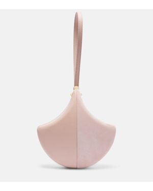 BVLGARI Clutch Gingko Aus Leder Und Veloursleder - Pink