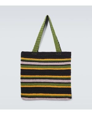 Bode Tote Bag Harbor Stripe Aus Haekelstrick - Mehrfarbig