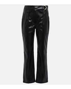 Jonathan Simkhai High-Rise-Hose Baxter Aus Lederimitat - Schwarz