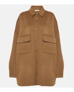 Frankie Shop Hemdjacke Dallas Aus Einem Wollgemisch - Braun