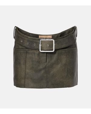 AYA MUSE Minirock Kaya Aus Lederimitat - Grün