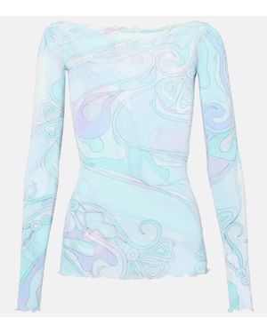 Emilio Pucci Top Orchidee - Blu