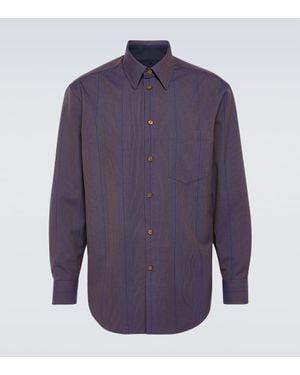 Burberry Striped Wool Shirt - Purple