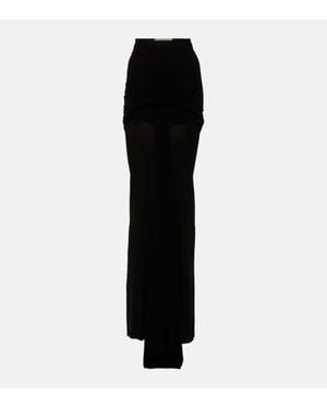 Rick Owens High-Rise-Maxirock - Schwarz