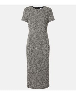 Max Mara Orafo Viscose Blend Midi Dress in Natural | Lyst UK
