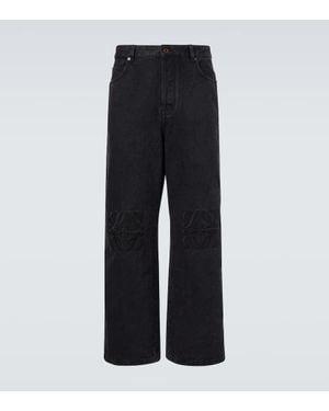 Loewe Wide-Leg Jeans Anagram - Schwarz
