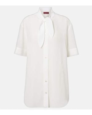 Gucci Hemd Aus Seiden-Crepe - Weiß