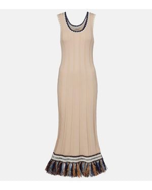 Jonathan Simkhai Julianna Cotton And Cashmere Midi Dress - Natural
