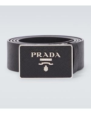 Prada Guertel Aus Saffiano-Leder - Schwarz