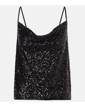Diane von Furstenberg Top Berlin Mit Pailletten - Schwarz