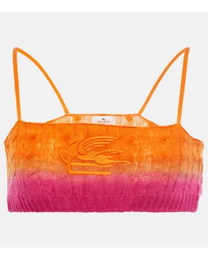 Etro Colorblocked Wool Bralette - Pink