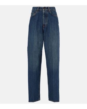Miu Miu High-Rise Boyfriend Jeans - Blau