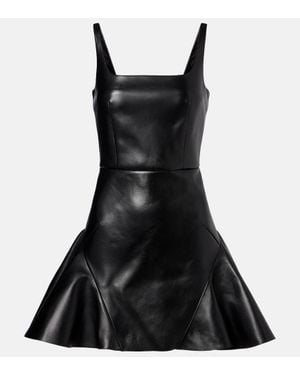 Givenchy Leather Mini Dress - Black
