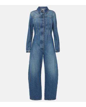 Alaïa Combi-Pantalon Round En Coton - Bleu