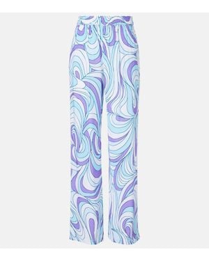 Melissa Odabash Pantalones Anchos Olivia Estampados - Azul