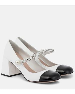 Miu Miu Mary Janes 65Mm - Weiß