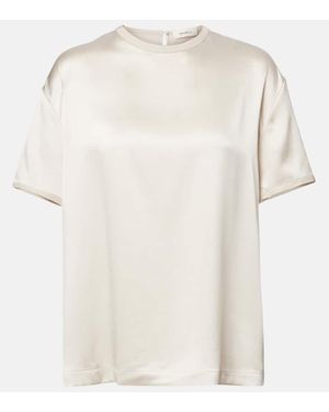 Lisa Yang Silk Satin T-Shirt - White