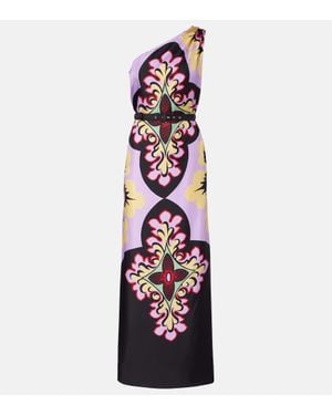 La DoubleJ Roy Printed Silk Twill Maxi Dress - White