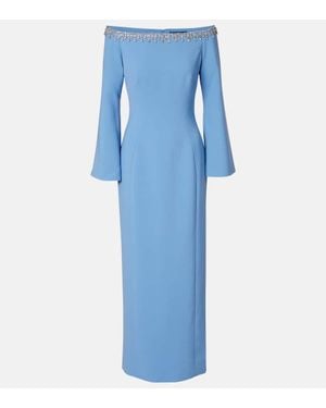 Jenny Packham Maxikleid Lima Mit Kristallen Und Zierperlen - Blau