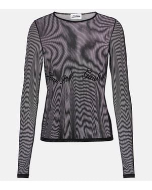 Jean Paul Gaultier Sheer Mesh Top - Black