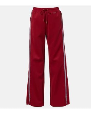Rabanne Pantaloni Sportivi Con Zip - Rosso