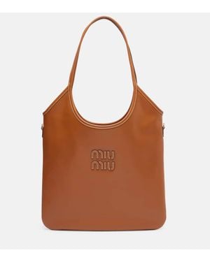 Miu Miu Tote Ivy Medium Aus Leder - Braun