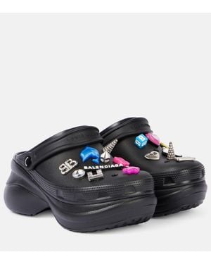 Balenciaga X Crocs Plateau-Clogs - Schwarz