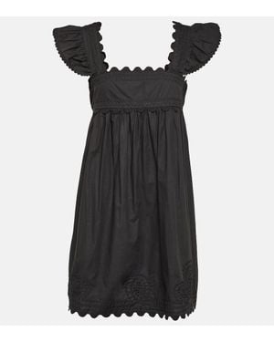 Juliet Dunn Miniabito in popeline di cotone - Nero
