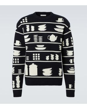 JW Anderson Pullover Aus Woll-Jacquard - Schwarz