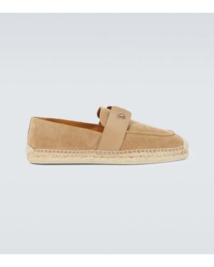 Christian Louboutin Chambespadrille Suede Espadrilles - White