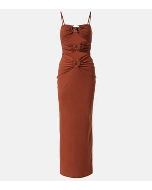 Christopher Esber Maxikleid Pierced Orbit Aus Jersey - Rot