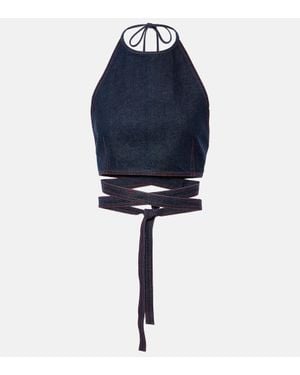 Alaïa Top Cropped - Blu