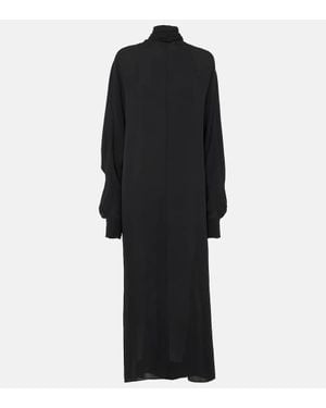 KHAITE Lexi Silk Georgette Maxi Dress - Black