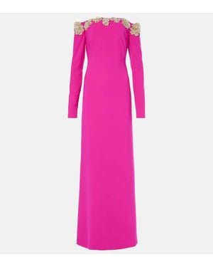 Costarellos Off-The-Shoulder Meline Gown - Pink