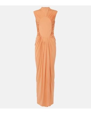 Alaïa Draped Open-back Gown - Orange