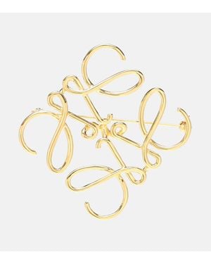 Loewe Anagram Brooch - Metallic