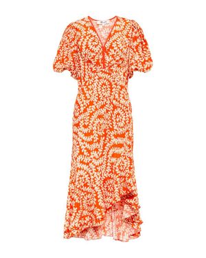 Diane von Furstenberg Midikleid Madrid Aus Crepe - Orange