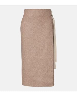 Jil Sander Midirock Aus Einem Wollgemisch - Natur