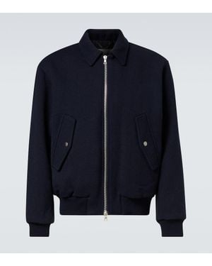 Dries Van Noten Blouson Venlo Aus Wolle - Blau