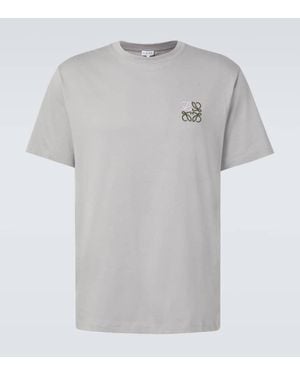 Loewe T-Shirt Anagram En Coton - Gris